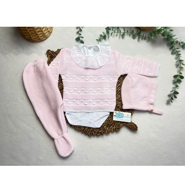 Conjunto Pontinhos Rosa