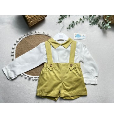 Conjunto com Calção Simples Amarelo 