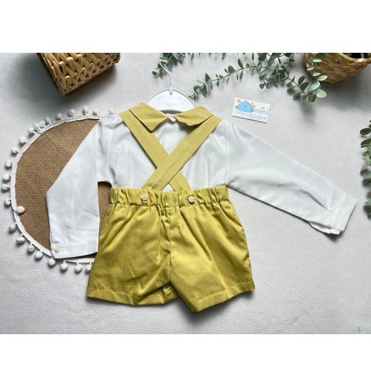 Conjunto com Calção Simples Amarelo 