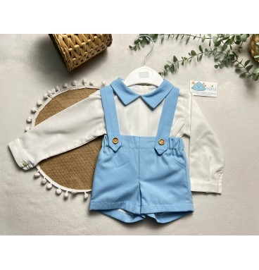 Conjunto com Calção Simples Azul  