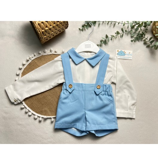 Conjunto com Calção Simples Azul  