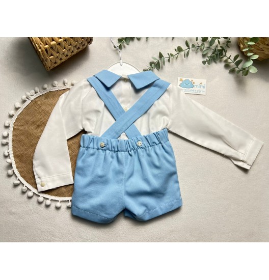 Conjunto com Calção Simples Azul  