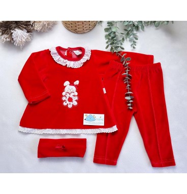 Conjunto Flor Vermelho  