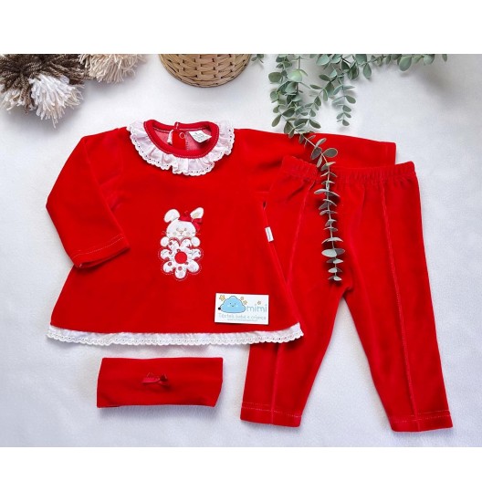 Conjunto Flor Vermelho  