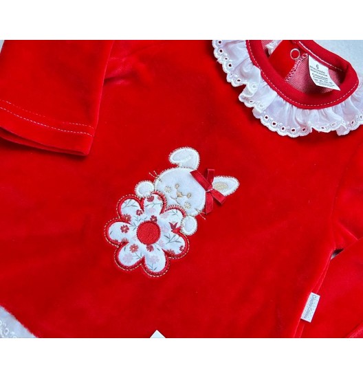 Conjunto Flor Vermelho  