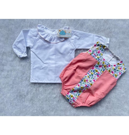 Conjunto Body Flores Rosa