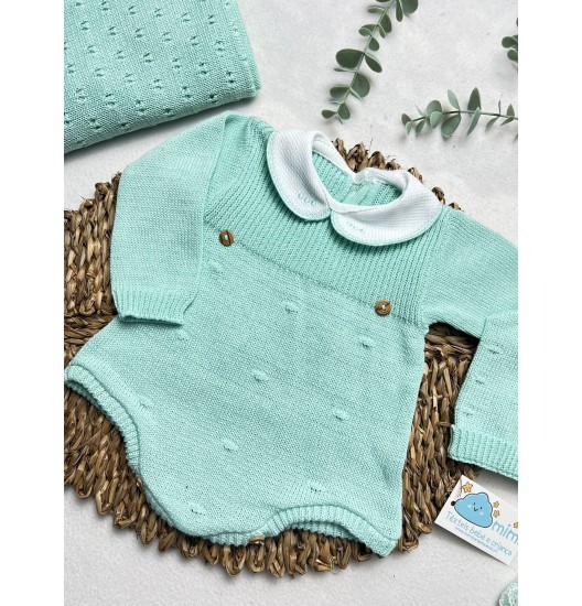 Conjunto Fofo Botões Verde Água