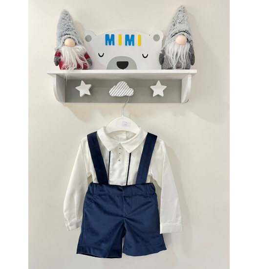 Conjunto Menino Veludo Marinho  