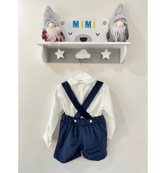 Conjunto Menino Veludo Marinho  