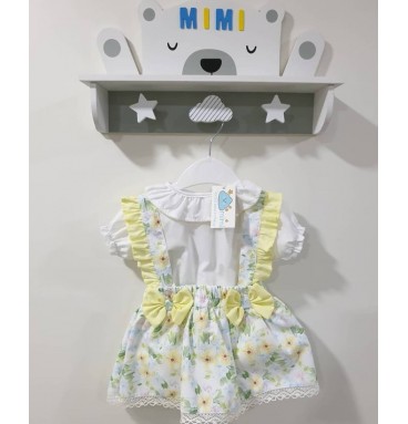 Conjunto 2 Lacinhos Flores Amarelo