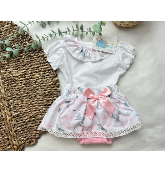 Conjunto Saia Rosa