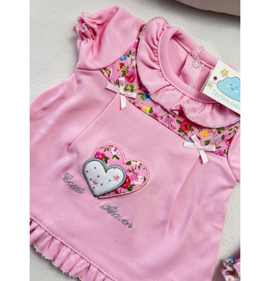 Conjunto Com Amor Rosa  