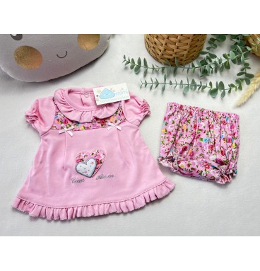 Conjunto Com Amor Rosa  