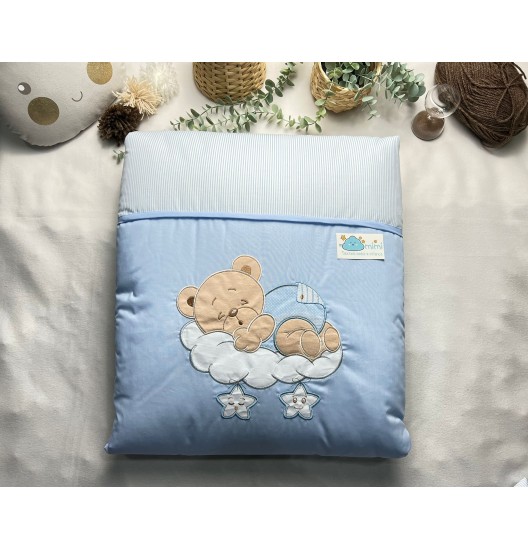 Edredão Ursinho Nuvem Azul