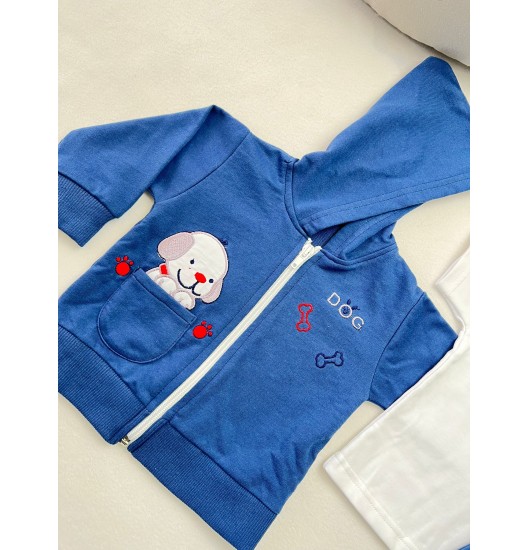 Fato de Treino 3 Peças Cãozinho Azulão 