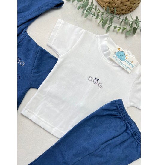 Fato de Treino 3 Peças Cãozinho Azulão 