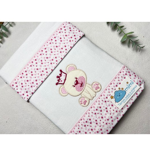 Jogo de Alcofa Flanela Coroa Rei