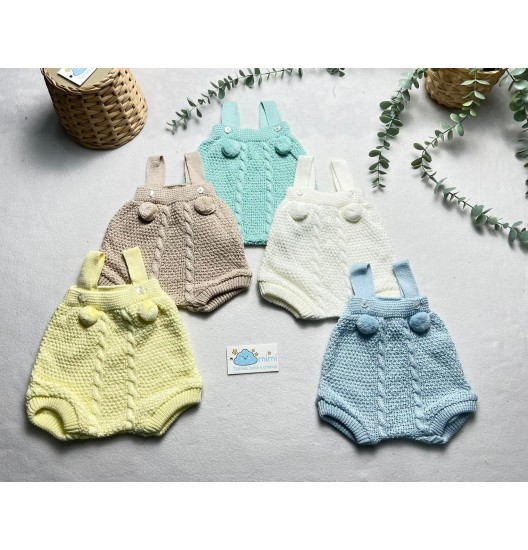 Fofo Alças Pompom 3-6 Meses  