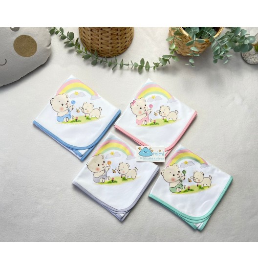 Fralda Ursinhos Arco Íris  