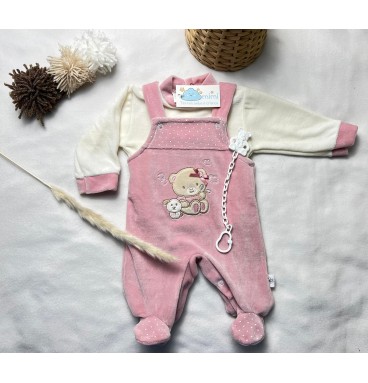 Jardineira Cãozinho Rosa Velho