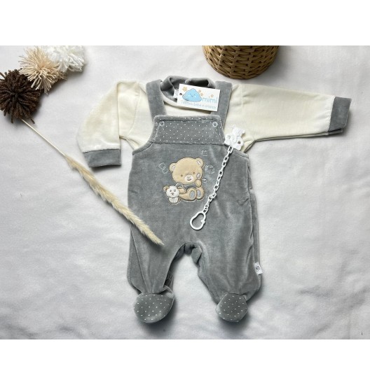 Jardineira Cãozinho Cinza