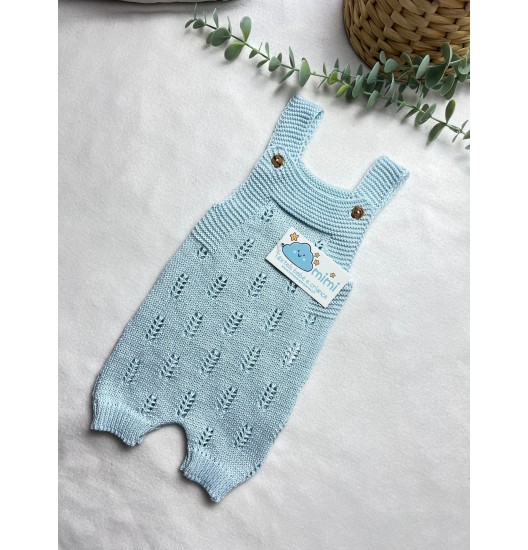 Jardineira Perna Curta Azul  