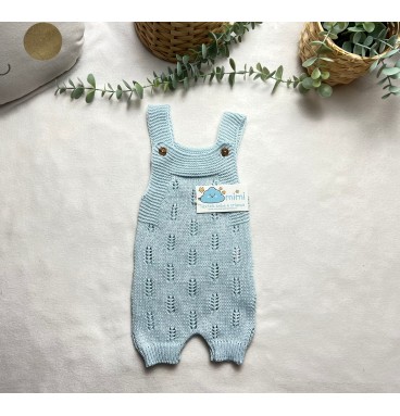 Jardineira Perna Curta Azul  