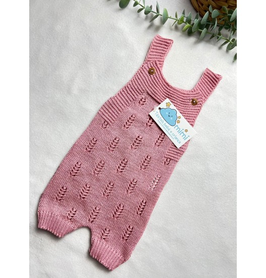 Jardineira Perna Curta Rosa Velho