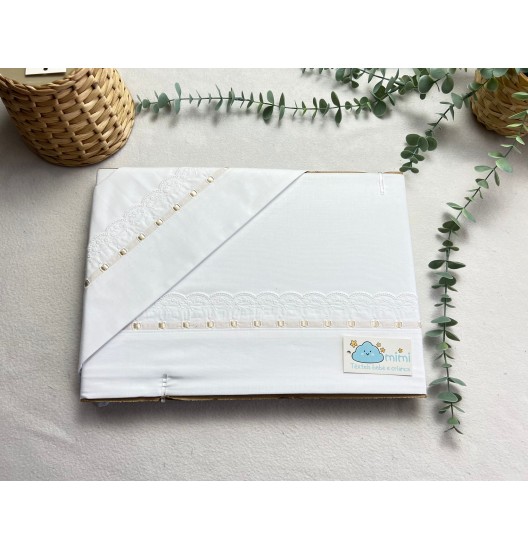 Jogo de Cama Algodão Bordado Inglês