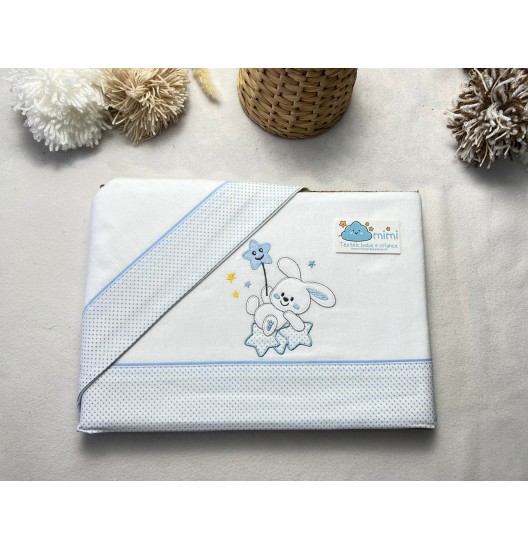 Jogo de Cama Flanela Coelhinho Estrelas