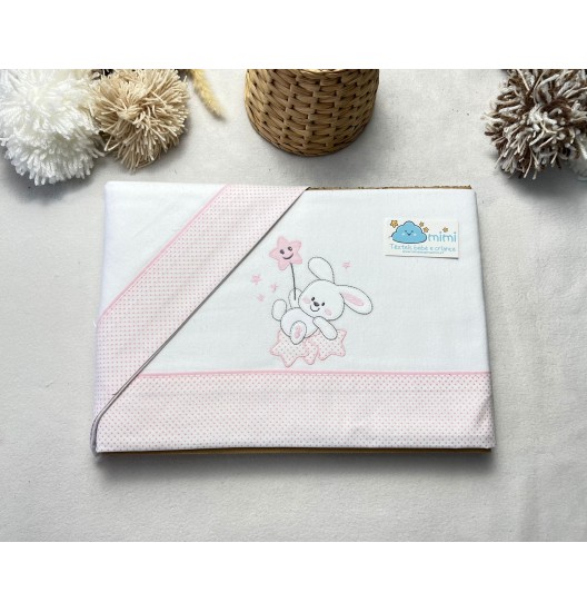 Jogo de Cama Flanela Coelhinho Estrelas