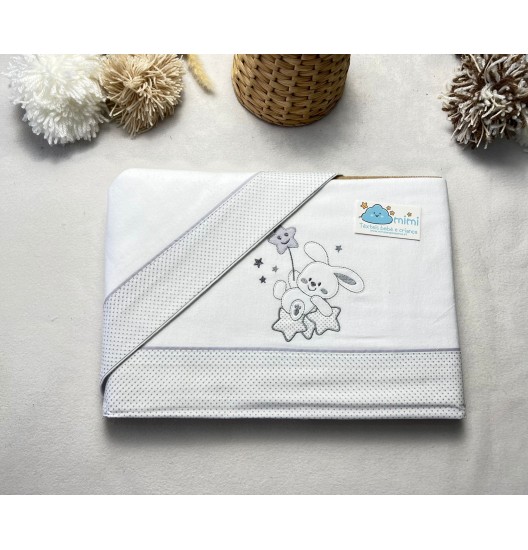 Jogo de Cama Flanela Coelhinho Estrelas