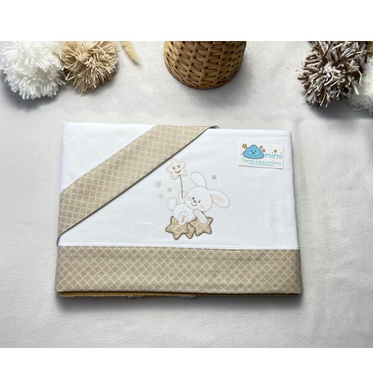 Jogo de Cama Flanela Coelhinho Estrelas