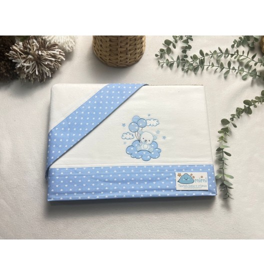 Jogo de Cama Flanela Balões 