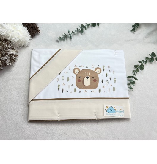 Jogo de Cama Algodão Carinha Urso