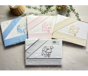 Jogo de Cama Algodão Coelho Lua