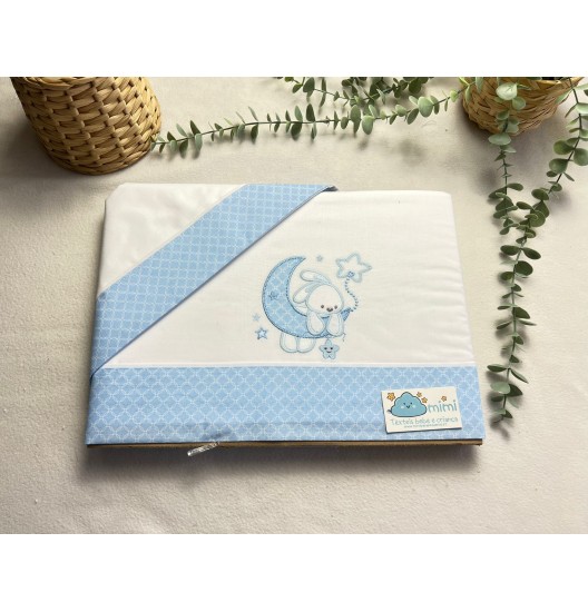 Jogo de Cama Algodão Coelho Lua