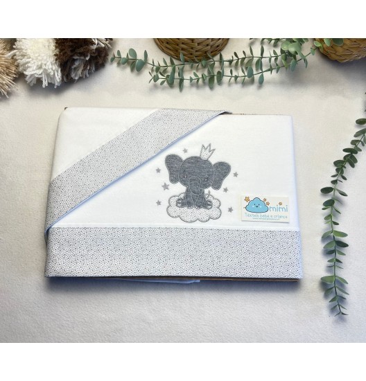 Jogo de Cama Flanela Elefante 