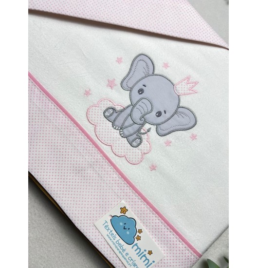 Jogo de Cama Flanela Elefante 