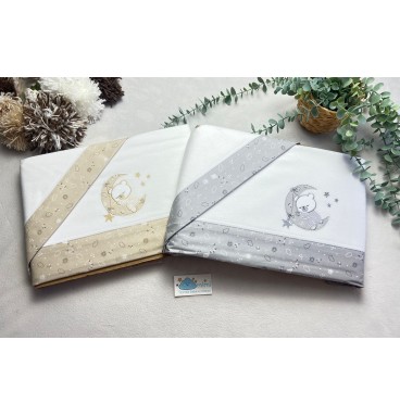 Jogo de Cama Flanela Coelhinho  Lua  