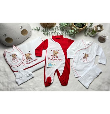 Kit 1ª Roupinha Arco íris Vermelho