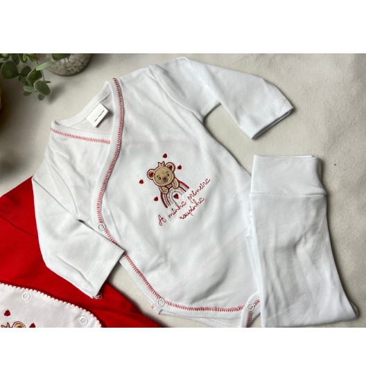 Kit 1ª Roupinha Arco íris Vermelho