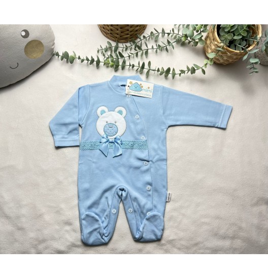 Manta + Babygrow Ursinho Azul 