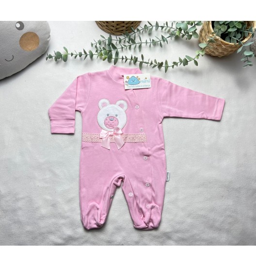 Manta + Babygrow Ursinho Rosa 