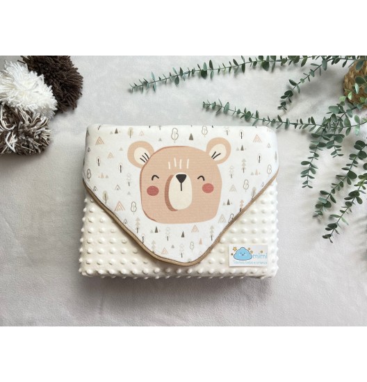 Manta Carinha Urso Castanha 