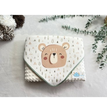 Manta Carinha Urso Verde