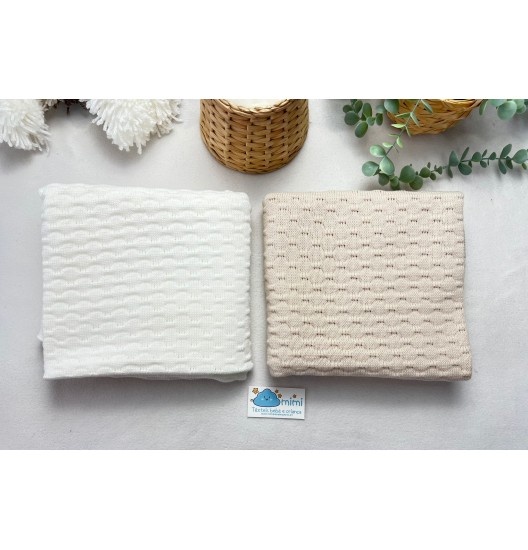 Manta Trabalhado em Trança  