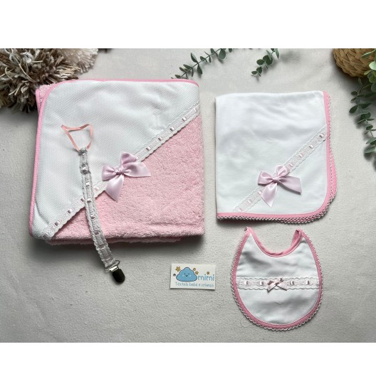 Kit Bordado Inglês Rosa 