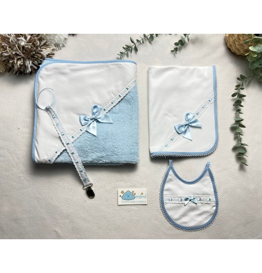 Kit Bordado Inglês Azul  