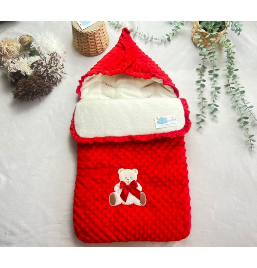 Saco Bebé Urso Vermelho 